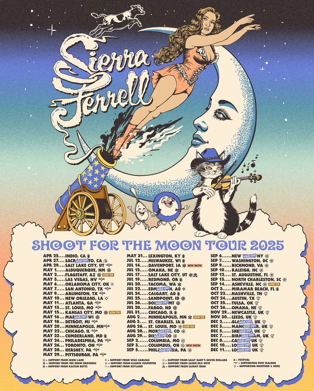 Sierra Ferrell Shoot For The Moon Tour Poster 2026